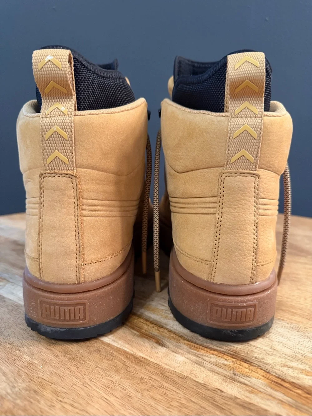 Puma Men's Wheat Nubuck High-Top Boots. Never used, no box. Size 7.5